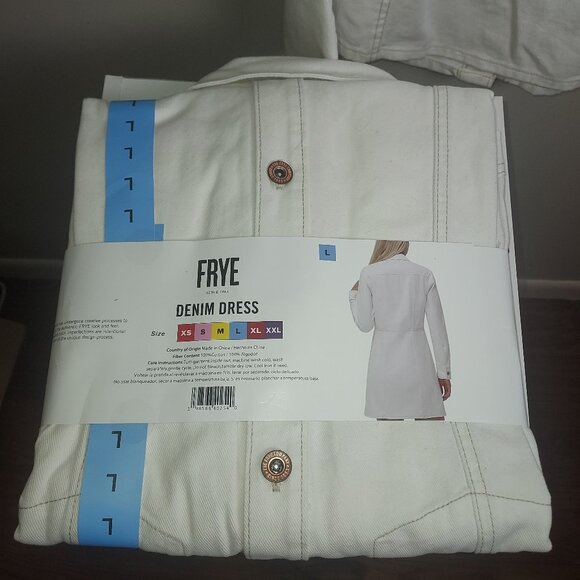 NWT FRYE long sleeve denim mini dress. - Picture 7 of 9